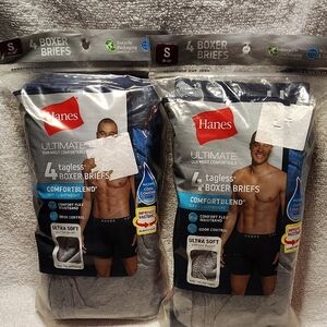 Hanes Men's ComfortBlend Boxer Briefs - Black and Gray